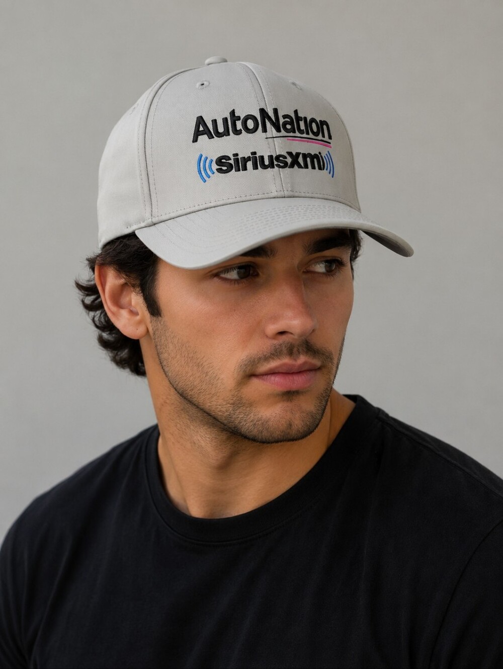 Brand New Helio Castroneves AutoNation SiriusXM Gray Adjustable Hat